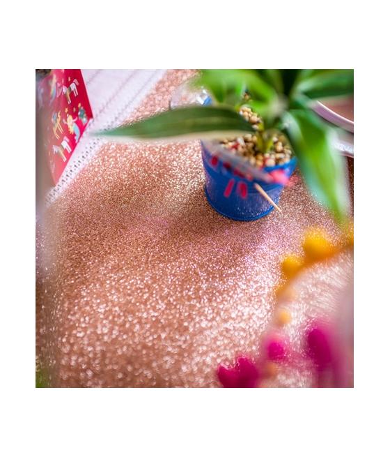 Chemin de table rose gold