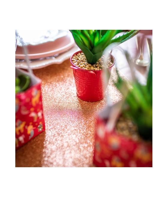 Chemin de table rose gold