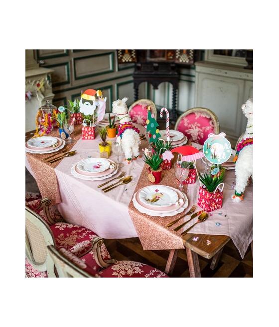 Chemin de table rose gold