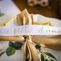 Ruban bébé d'amour satin blanc