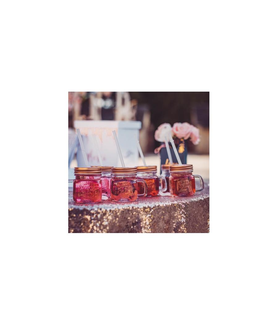 Jarre Rose Gold avec paille