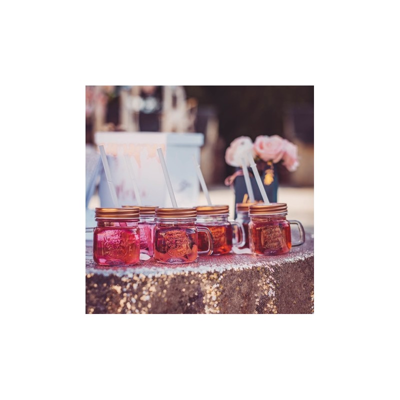Jarre Rose Gold avec paille