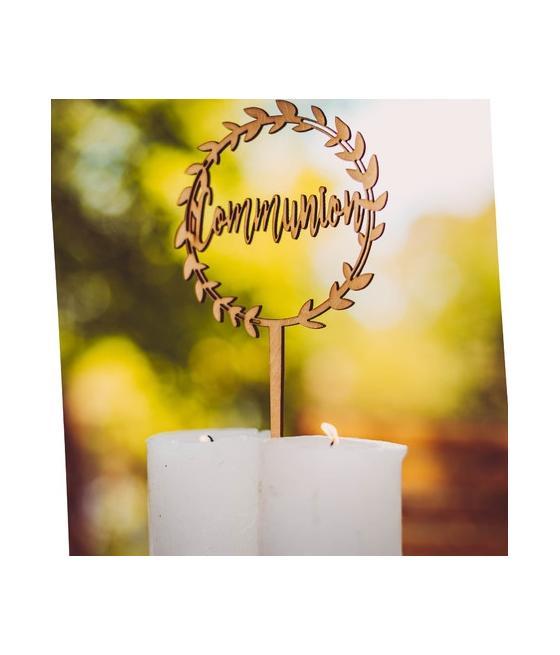 Jolie couronne en bois Communion