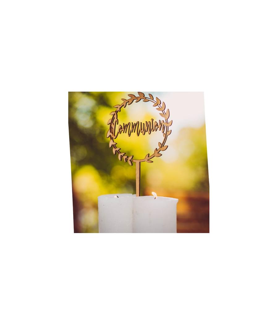 Jolie couronne en bois Communion