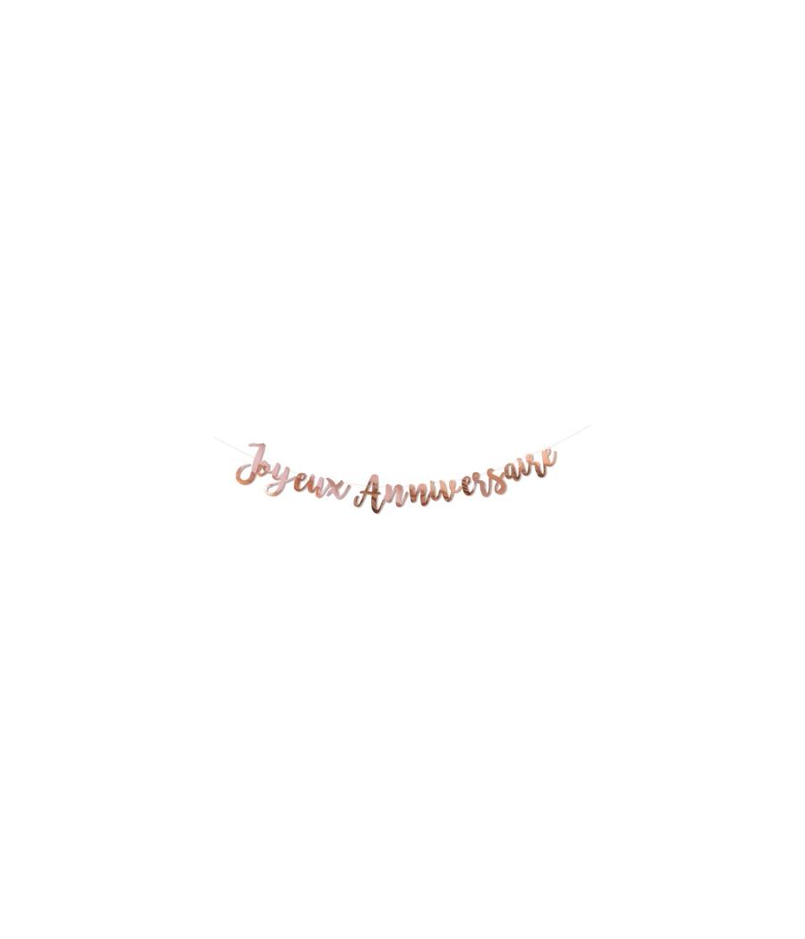 guirlande joyeux anniversaire rose