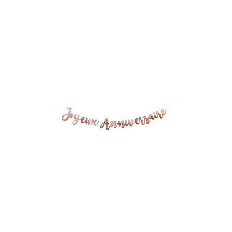 guirlande joyeux anniversaire rose