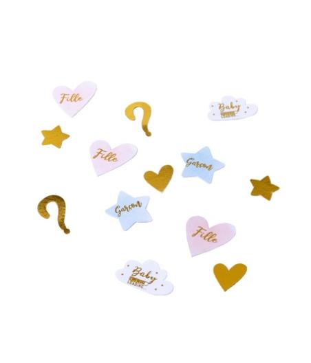 100 confettis gender reveal fille ou garçon