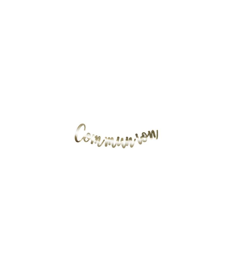 GUIRLANDE COMMUNION METAL OR LETTRES 14CM - 1M
