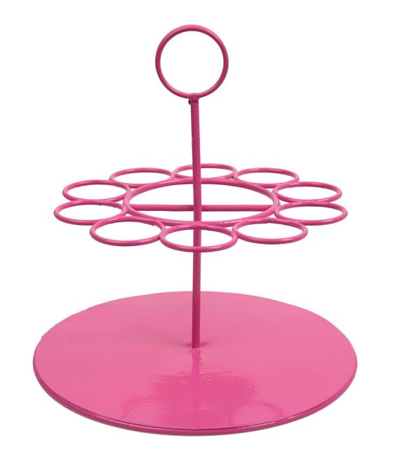 Portant Éprouvettes à dragées en métal fuchsia