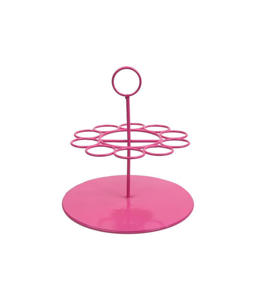 Portant Éprouvettes à dragées en métal fuchsia