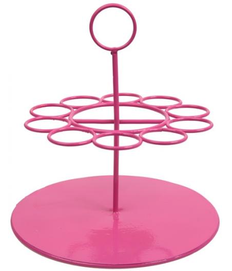 Portant Éprouvettes à dragées en métal fuchsia