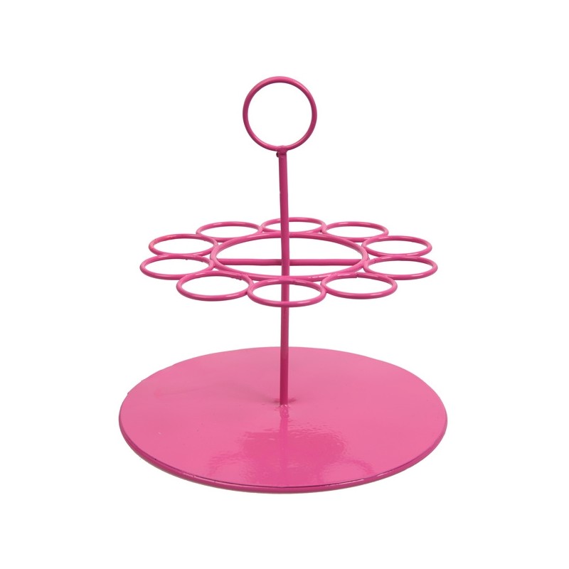Portant Éprouvettes à dragées en métal fuchsia