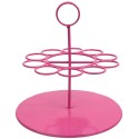 Portant Éprouvettes à dragées en métal fuchsia