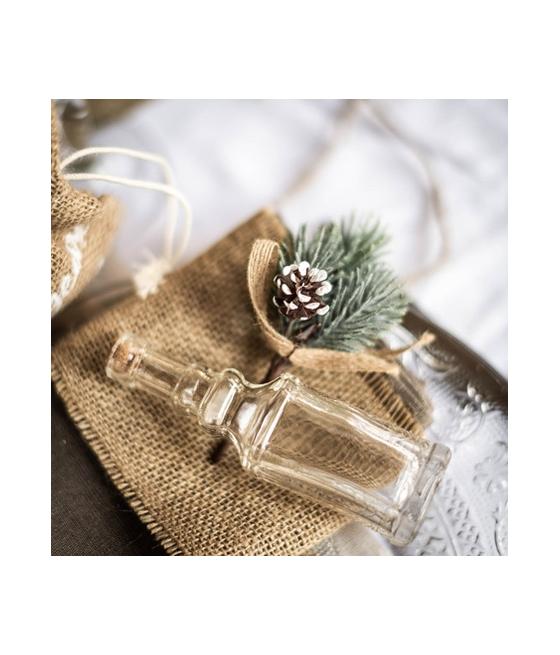 Mignonnette en verre + bouchon en liège