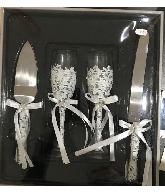Kit mariage couteau et coupes