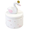 Joli boite décoration en forme de cygne Rose