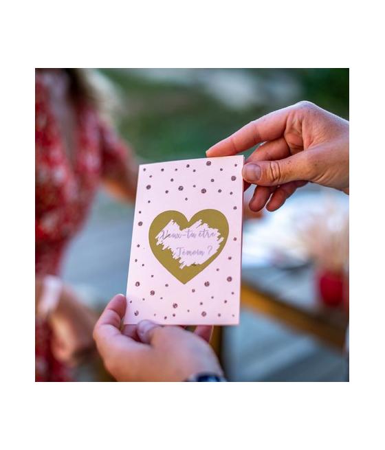 2 cartes à gratter : Veux tu être mon témoin Rose Gold