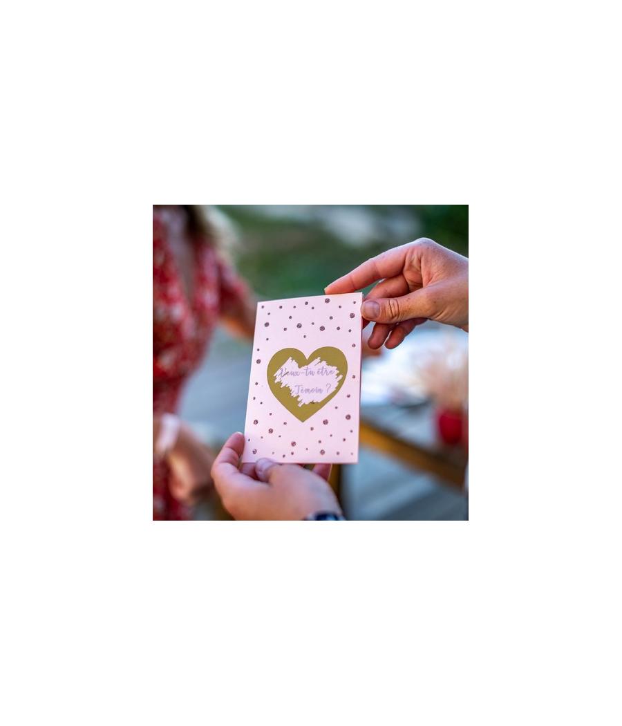 2 cartes à gratter : Veux tu être mon témoin Rose Gold