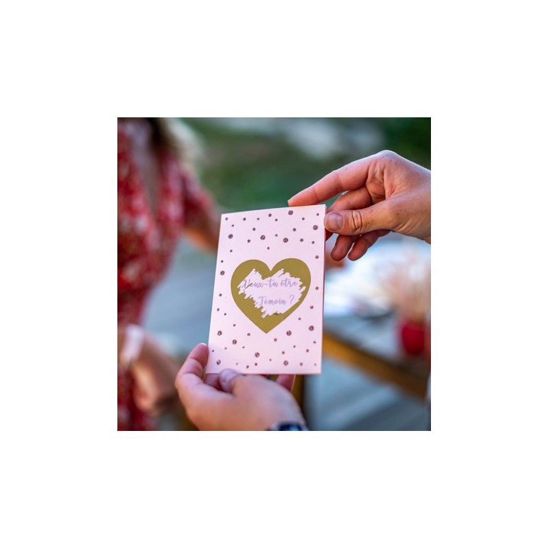 2 cartes à gratter : Veux tu être mon témoin Rose Gold