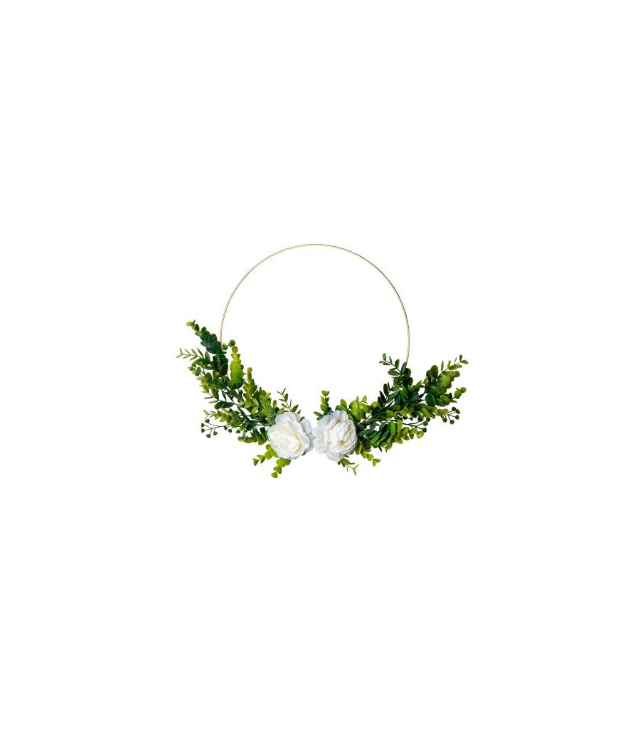Couronne d'eucalyptus et pivoines