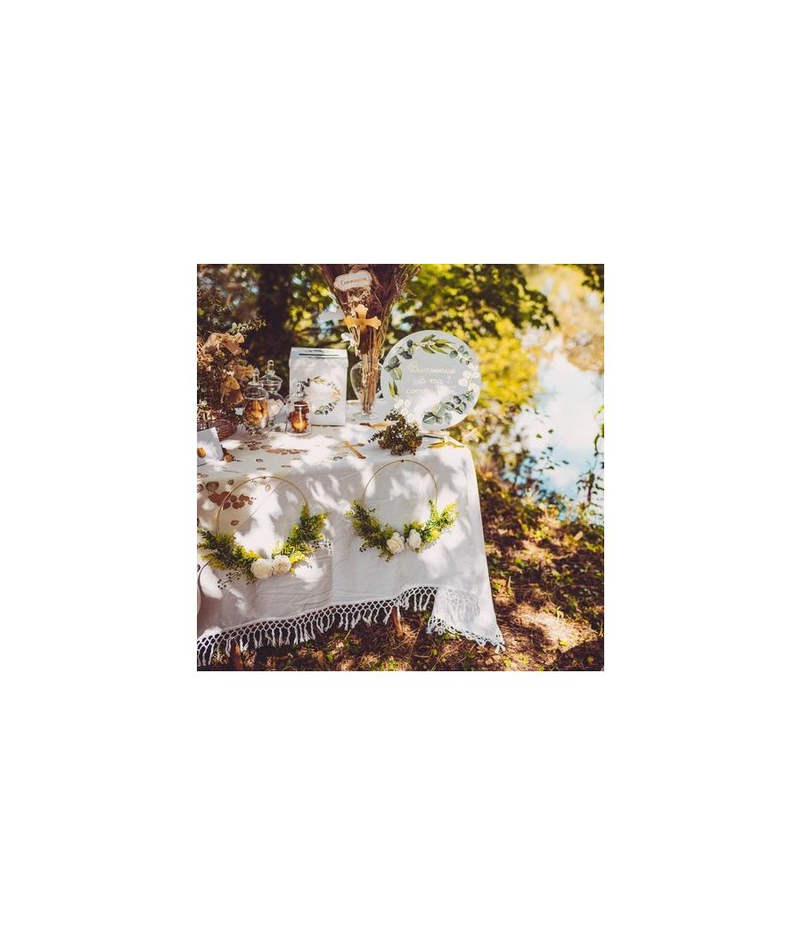 Couronne d'eucalyptus et pivoines