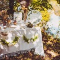 Couronne d'eucalyptus et pivoines