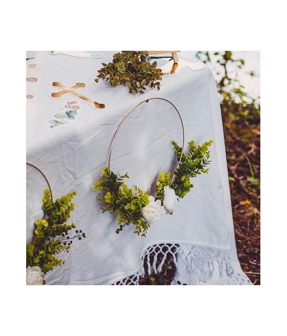 Couronne d'eucalyptus et pivoines