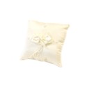 Coussin alliances gm noeud + perles Ivoire 