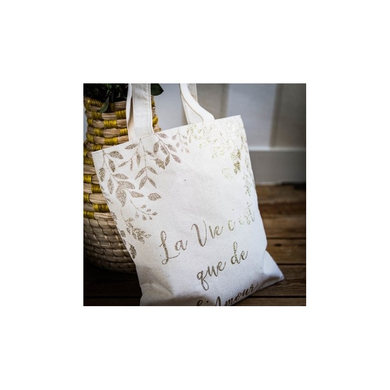 tote bag la vie c'est que de l'amour