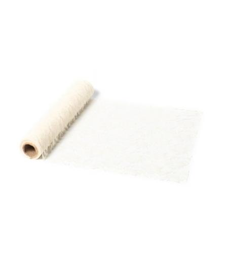 Chemin table jolie dentelle ivoire 28cmx5m