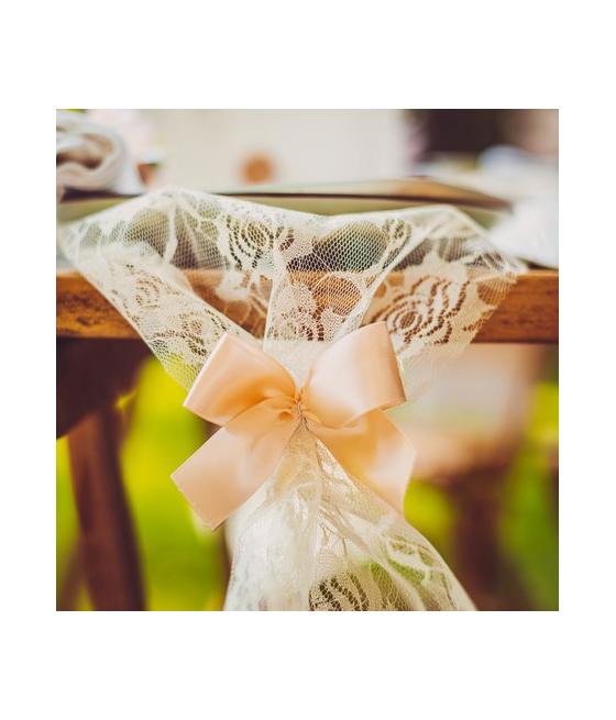 Chemin table jolie dentelle ivoire 28cmx5m