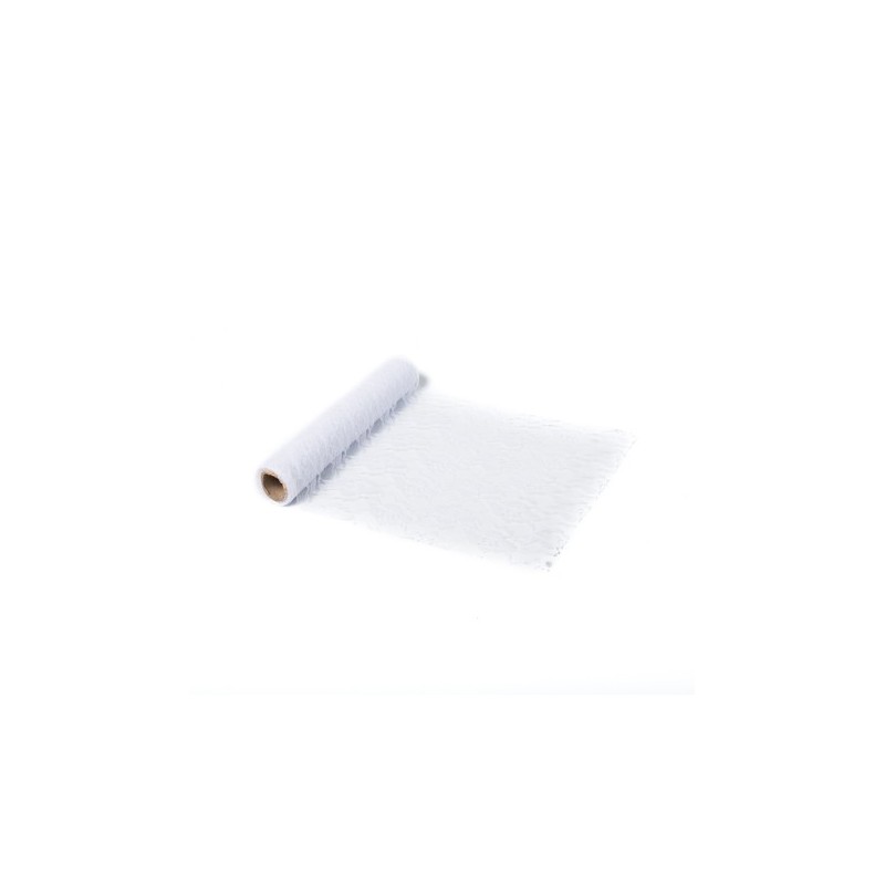 Chemin table jolie dentelle blanche 28cmx5m