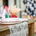 Chemin table jolie dentelle blanche 28cmx5m