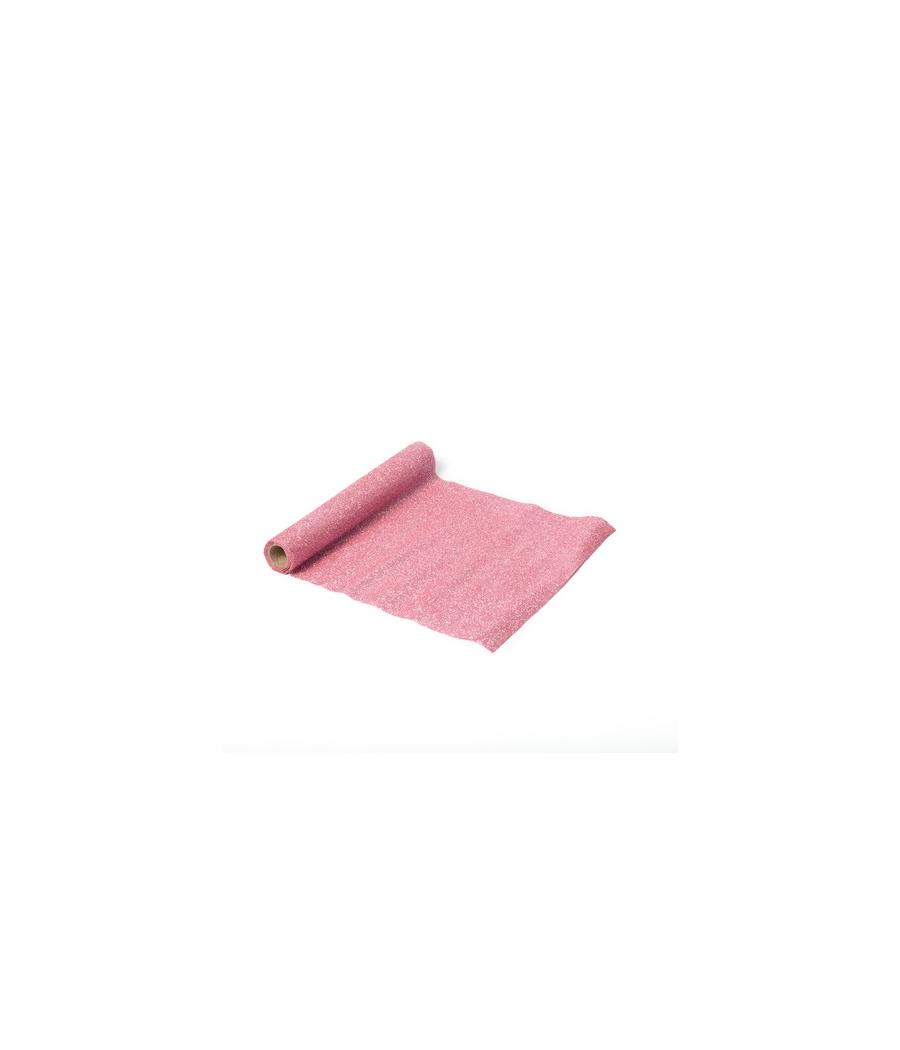 Chemin de table étincelant paillettes roses 30cmx3m
