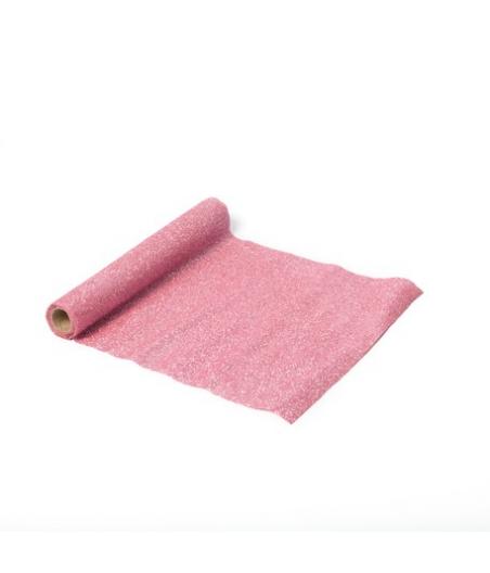 Chemin de table étincelant paillettes roses 30cmx3m