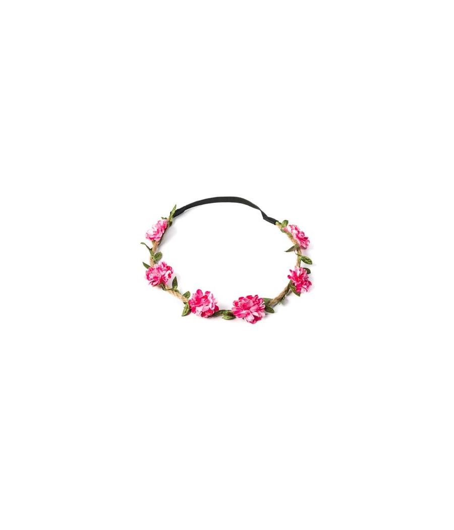 headband fleurs papier fuchsia