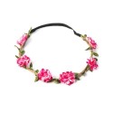 headband fleurs papier fuchsia