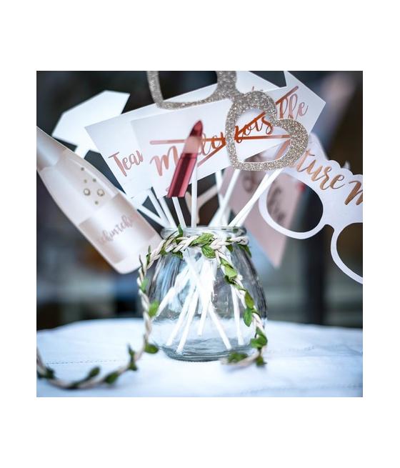 kit photobooth mariage rose gold 12 pieces