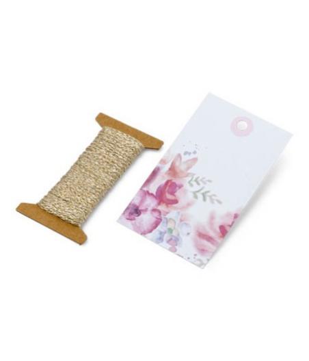 12 etiquettes liberty + cordelette 4.5x7.5cm