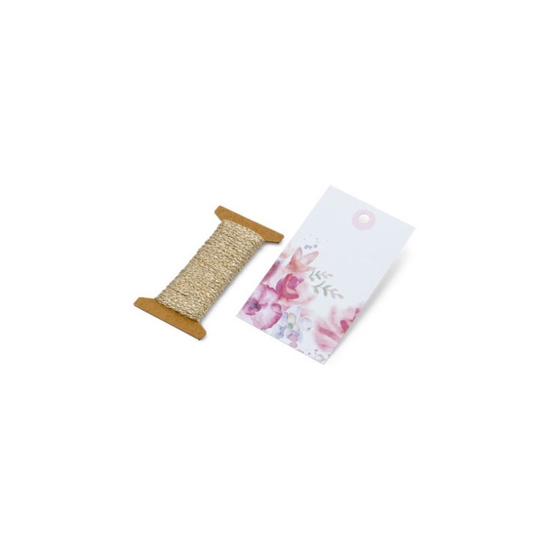 12 etiquettes liberty + cordelette 4.5x7.5cm