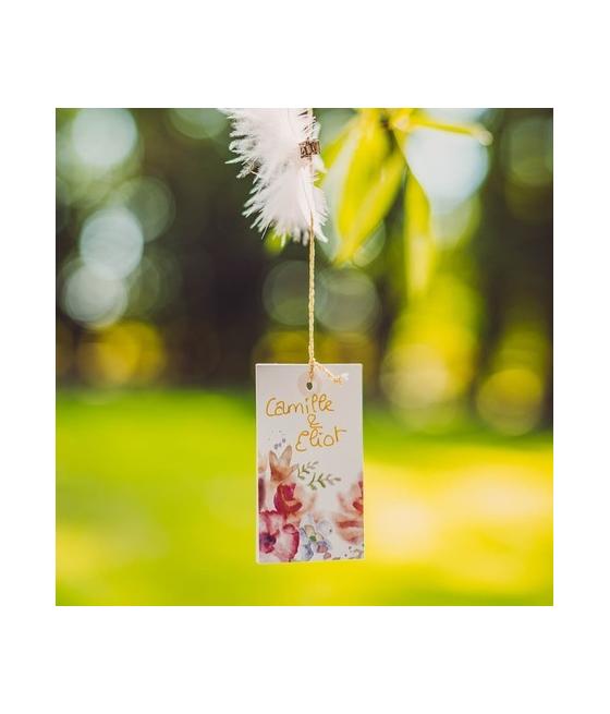 12 etiquettes liberty + cordelette 4.5x7.5cm