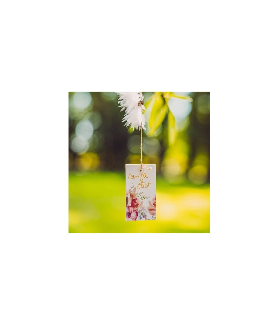 12 etiquettes liberty + cordelette 4.5x7.5cm