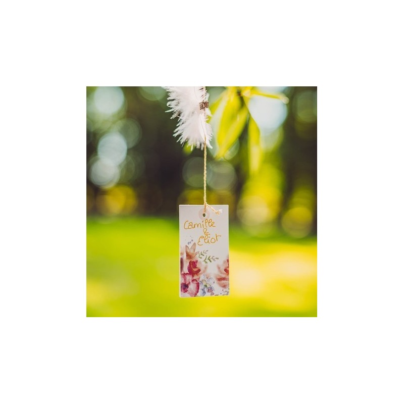 12 etiquettes liberty + cordelette 4.5x7.5cm