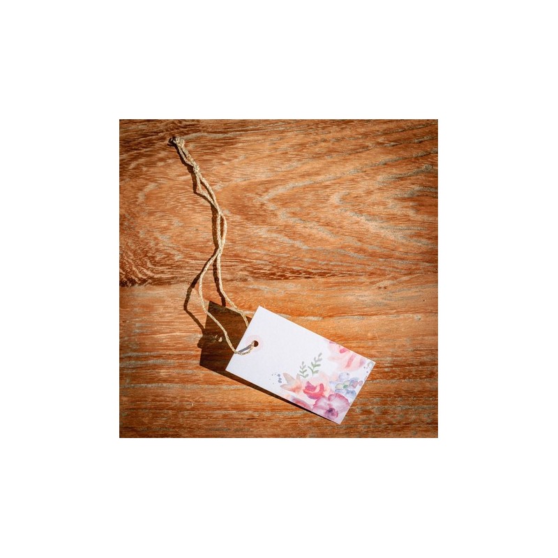 12 etiquettes liberty + cordelette 4.5x7.5cm