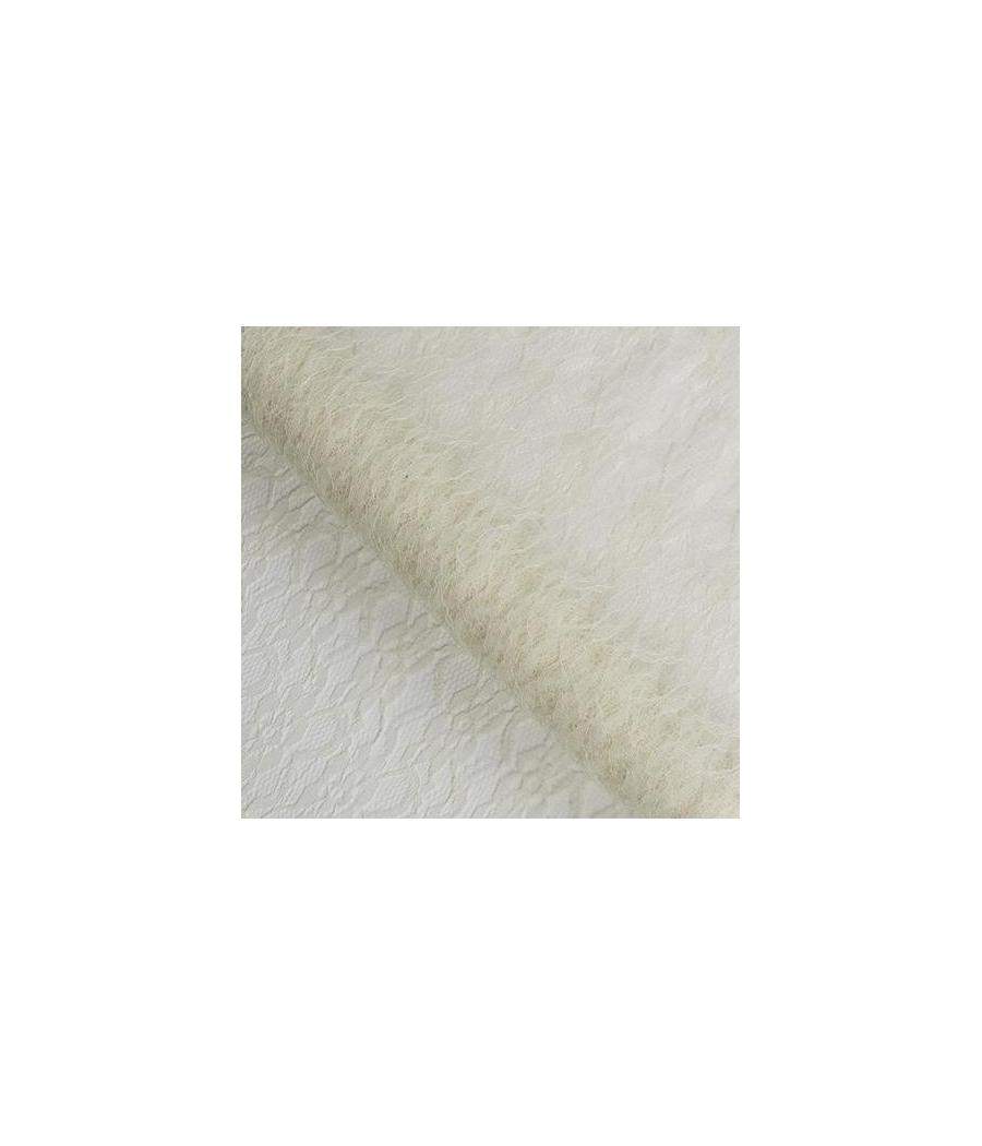 Chemin de table dentelle retro ivoire