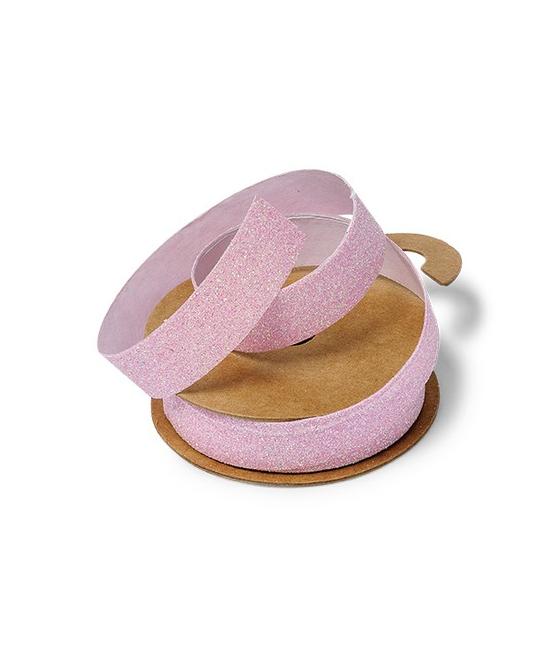 Ruban adhésif étincelant paillettes roses 1.5cmx2m