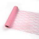 Chemin de table dentelle retro rose
