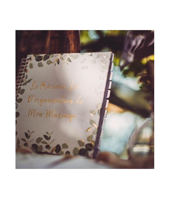 Livre d’organisation de mon mariage Eucalyptus paptex or