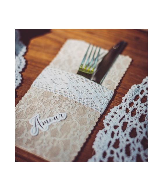 100 confettis Amour Eucalyptus papier texture dorure or