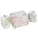 10 contenants en forme de papillotes botanique rose gold
